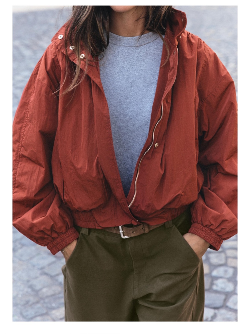 ZARA STAND-UP COLLAR BOMBER JACKET (NWT) - Size Small